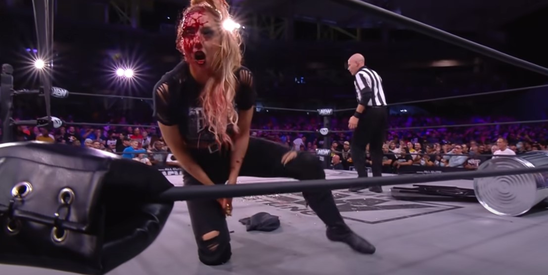 SeanSirianni's tweet photo. This is an @AllieWrestling appreciation post.
Watching last nights AEW and home girl is gushing blood out of her head for performance art, as I'm just sitting here eating a fuckin bagel. #SheBadass #TorontoRepresent https://t.co/O4qbvBH41p