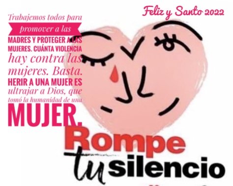 ¡Feliz y Santo año 2022 queridas #mujeres!
Hoy en <a href="/Pontifex_es/">Papa León XIV</a> nos dice: "Trabajemos todos para promover a las madres y proteger a las mujeres. Cuánta violencia hay contra las mujeres. Basta. Herir a una mujer es ultrajar a Dios, que tomó la humanidad de una mujer"