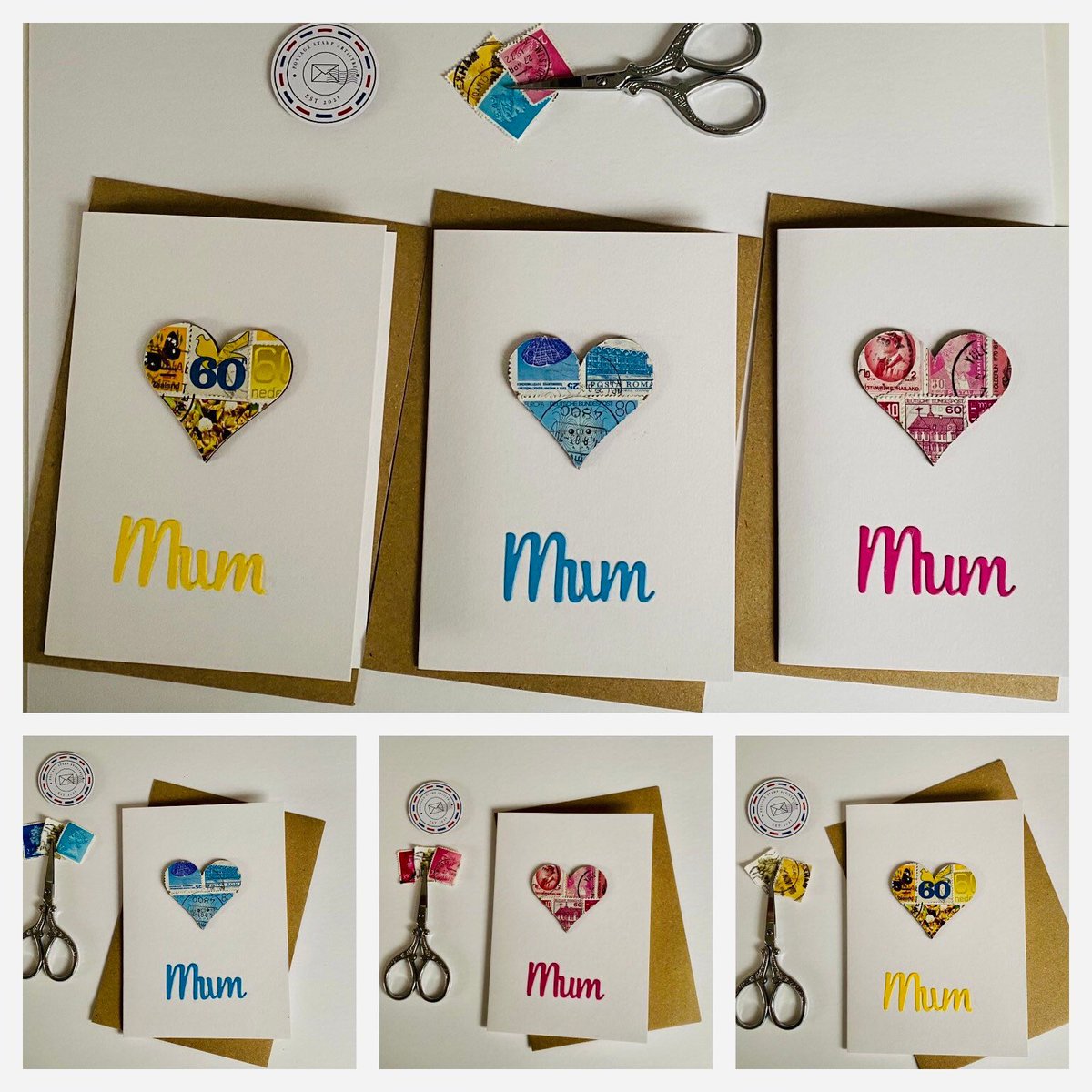 pstampartistry's tweet photo. Excited to share this item from my #etsy shop: Pick Your Mum Card/Mum Birthday Card/Various Colours/Handmade/Vintage Postage Stamps Card - 4x6" Greeting Card https://t.co/0Leyl3uQYG #postagestampartistry #postagestampcards #mumcards #mumbirthdaycard #heartcard #greetingcards https://t.co/UGiIch0VNF