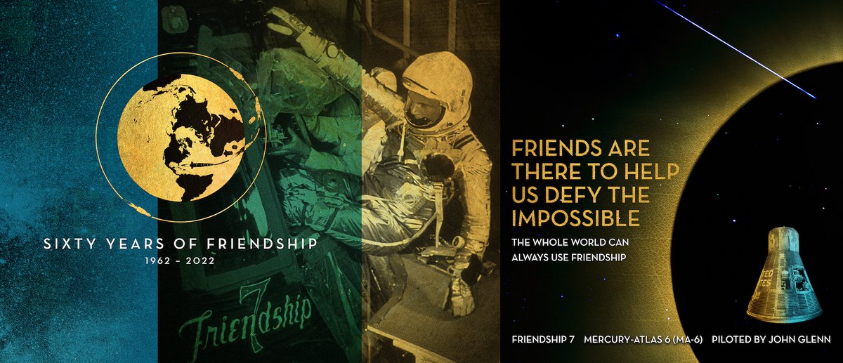Graphic that says Sixty Years of Friendship and "Friends are there to help us defy the impossible."