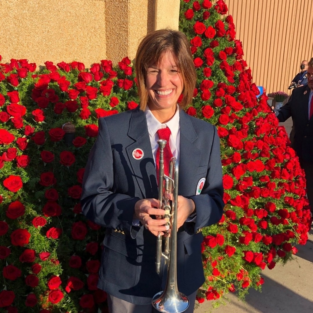 SenecaEast's tweet photo. Retired SE band director Dana Willman-Leber performs in the Rose Parade today.  Happy New Year! https://t.co/wijo1g2QBL