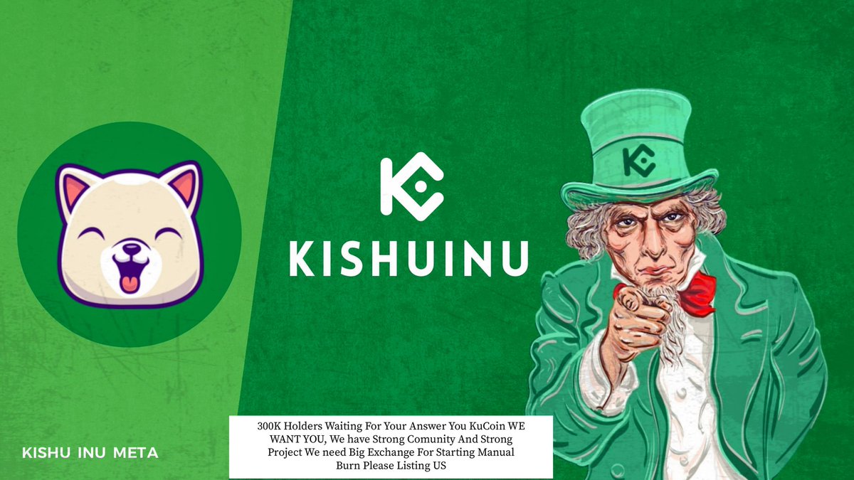 Do you want $Kishu listed on <a href="/kucoincom/">KuCoin</a> ? 🚀 if this is what you want, then add your comment and tag <a href="/kucoincom/">KuCoin</a>

We Have Project K 🚀🚀🔥

#kishuarmy #kishuarmy #KISHU
#KuCoin #BSCGem #Crypto
Don't leave my post without
(Like❤️ - Retweet⚡ - Following🙏)