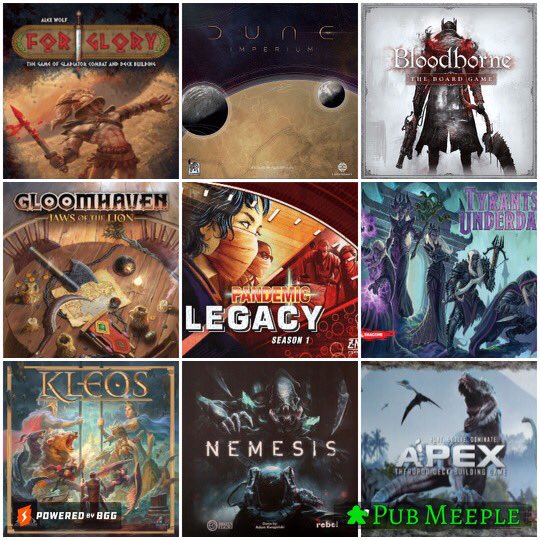 Hey everyone!  Happy New Year!! Here are my top games played in 2021.  Of course, near and dear to my heart was playing the final published version of #Kleos.  So happy to see everyone enjoying it in time for the holidays! #topnine #top9 #bgg #kleosboardgame