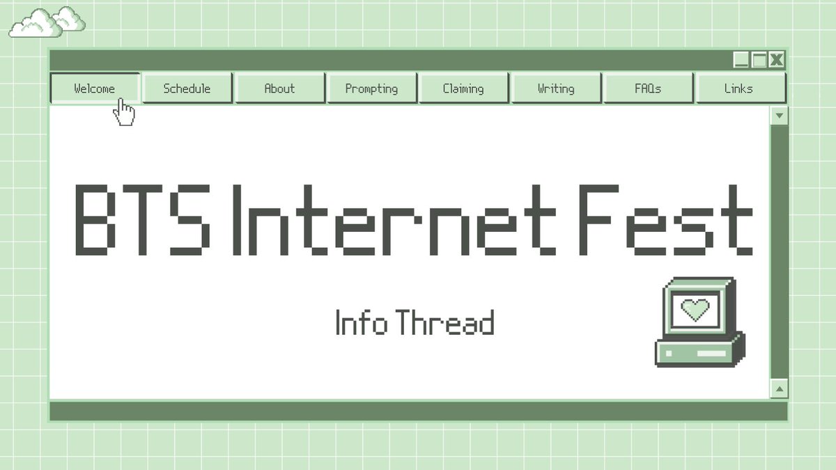 BTSInternetFest's tweet photo. welcome to BTS internet fest🤍

a fest that focuses on stories about online friendships and relationships in all their many forms✨ https://t.co/DtYYUk96xG