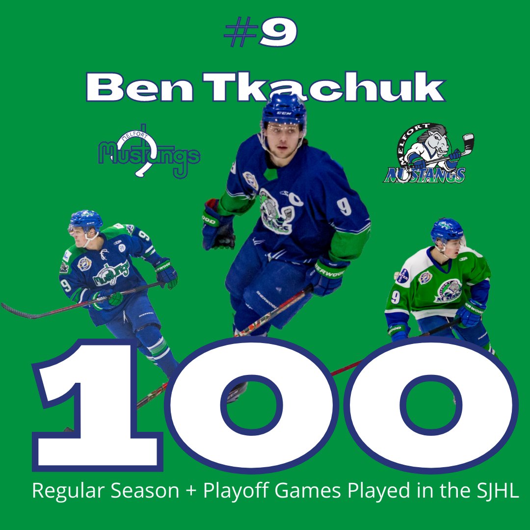 SJHL_Mustangs's tweet photo. The Mustangs would like to congratulate our Captain @ben_tkachuk on playing his 100th career SJHL Game last night against Nipawin!!

A great milestone! Congrats Ben!

@theSJHL https://t.co/cmHKg4avfH
