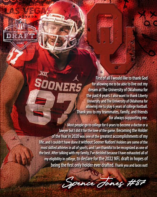 Thank you Sooner Nation! Excited for this next chapter🙌🏻 #Sooner4life #holder #nfl