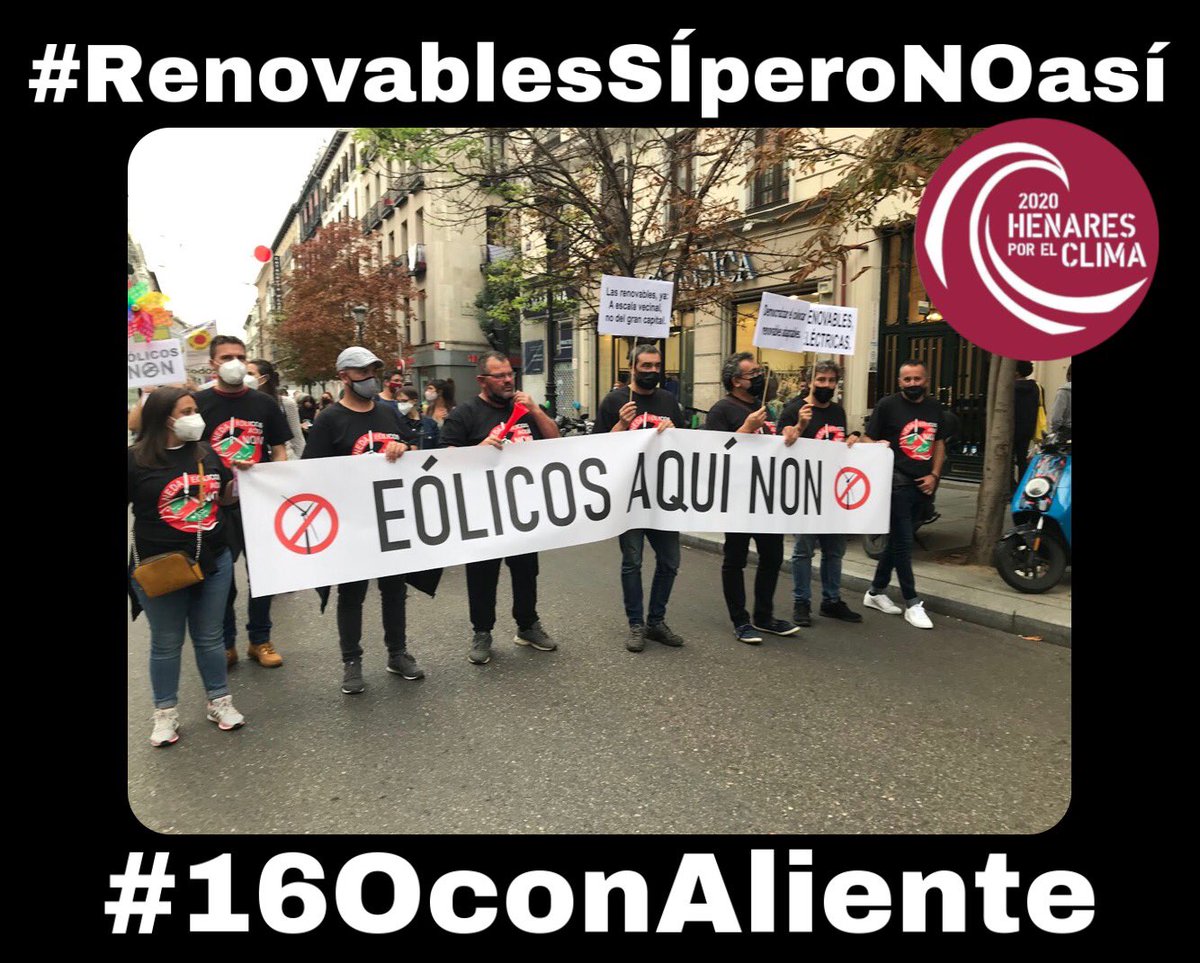 henaresxelclima's tweet photo. Más fotos📷 de la manifestación #16oconaliente ✊🏽en la que participamos junto a lxs compas de @EcologistasAlc1 ✊🏽

Eólicos aquí non. En gallego, castúo, araní, euskera, valencià, mallorquín… no queremos nuestros pueblos cubiertos de molinos
(1/2)
#stopoligopolioeléctrico https://t.co/nu7QQQq7DP