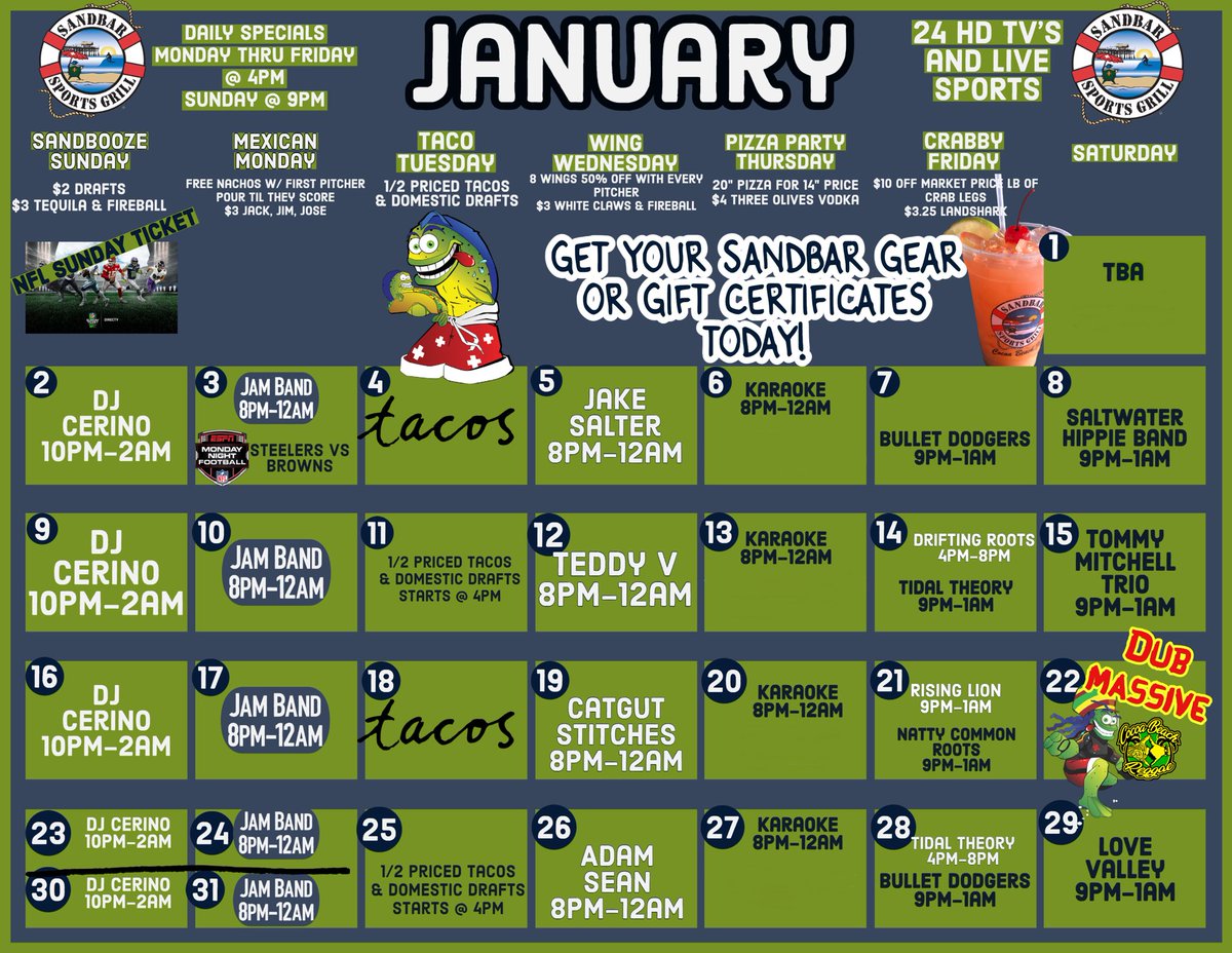 New month of fun including the return of Dub Massive!