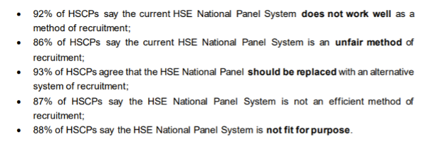 vincentmcdarby's tweet photo. The HSE National Panel System remains the single biggest impediment to recruitment &amp; retention of Psychologists in Ireland.  The views of our members continue to be that #PanelNotFit and we will continue to advocate for a better system of recruitment
https://t.co/Ezt70y1n60
3/6 https://t.co/8E93UuPCmM