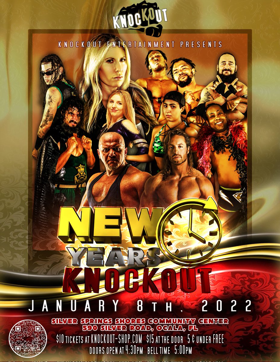 knockoutflorida's tweet photo. 🚨💥🚨🔥 KO: New Year's Knockout IV is just one week away from tomorrow, and it's the FIRST SHOW OF 2022!  🍾 
Karma Dean has booked an action-packed for Ocala on Saturday, January 8th. The #1 Contended for the Legacy Heavyweight Championship, Bryan Idol squares off... (1/3) https://t.co/AnzN7060TO