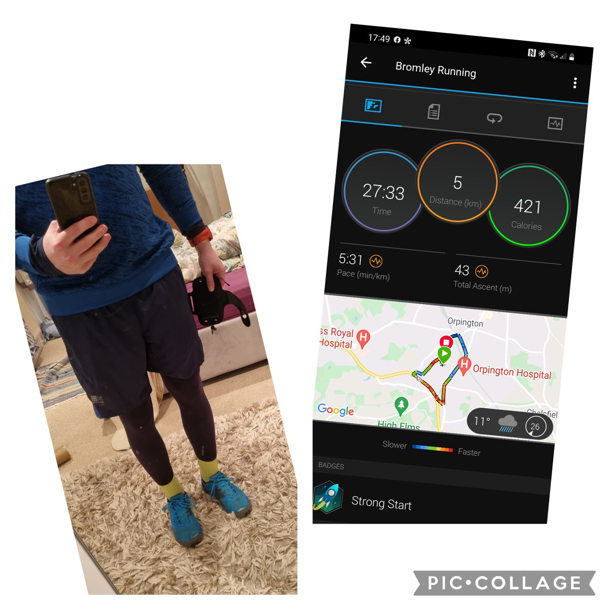 COVID you say? Straight out of isolation and maintaining that form! Not embarrassed by the get up neither. #mantights #running #5kmrun