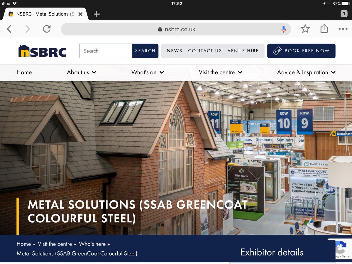 metal_solutions's tweet photo. GreenCoat Colourful Steel in partnership with Metal Solutions Ltd is on display all year round at NSBRC 
Meet the team and discuss your project at the Construction Show January 28th-30th

https://t.co/DwmYrBSd0K for more product information https://t.co/pJge94GcL4