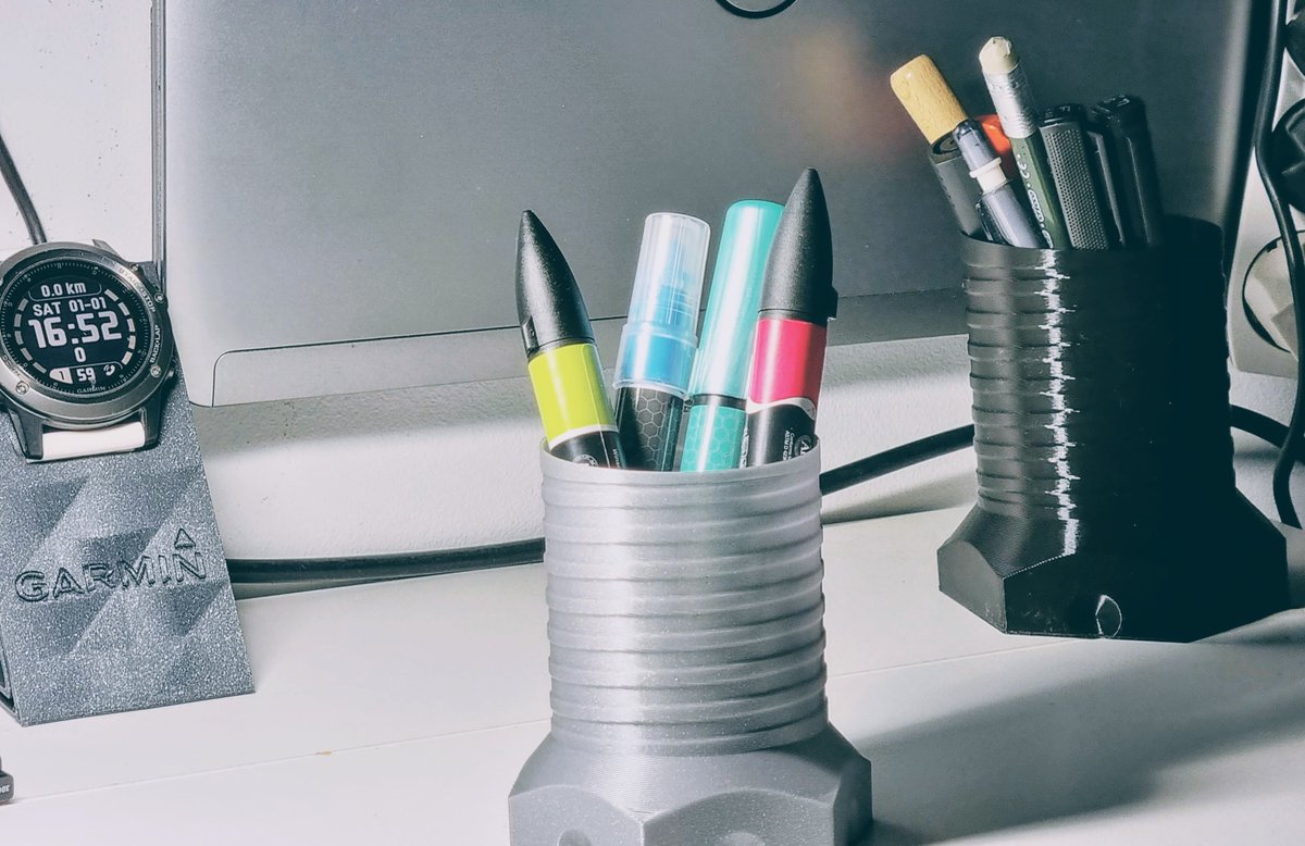 theveel's tweet photo. Nozzle-shaped Pencil Cup  
https://t.co/IXeUh2vhz2
 #prusalive #3Dprinting #3D #3Dartist https://t.co/6PxiyVugDh