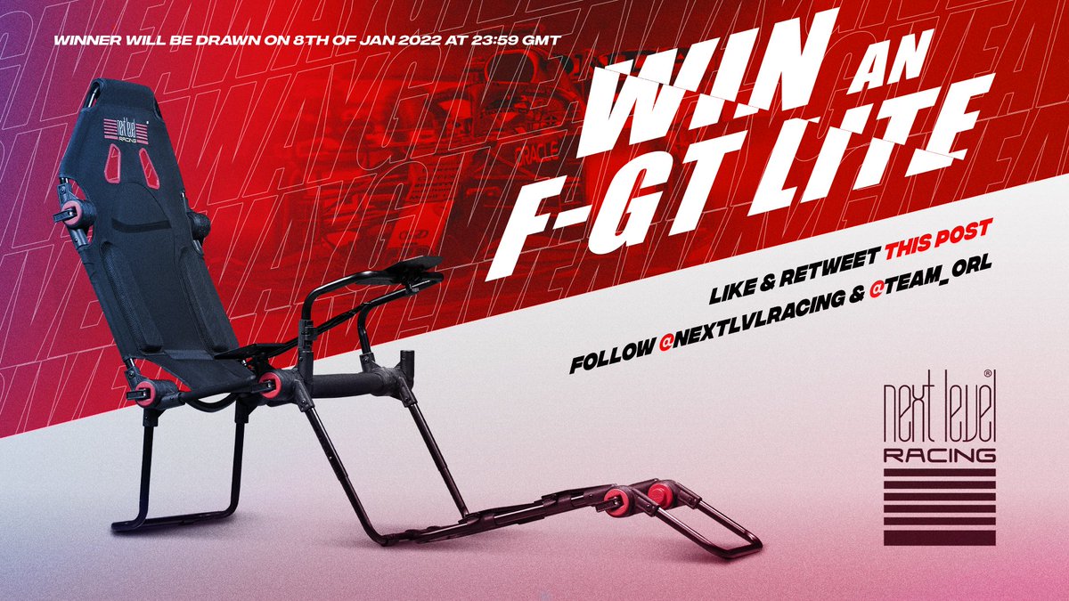 🎁 GIVEAWAY TIME 🎁

Happy New Years to our community! 🎉

To start 2022 off we are giving away a brand new GT Lite Cockpit Courtesy of <a href="/nextlvlracing/">Next Level Racing</a> 😍

To enter:
✅ Follow <a href="/nextlvlracing/">Next Level Racing</a> and <a href="/team_orl/">Team_ORL</a>
💞 RT + Like this post

Giveaway ends January 8th, good luck!