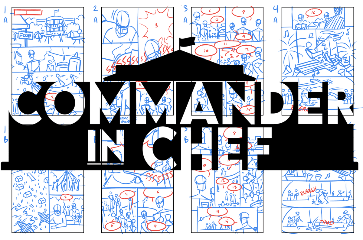 HeIsMaxBarth's tweet photo. BIG NEWS!!!! I wrote a comic with @joe_messina. It's called Commander in Chef. It's very good. Everyone dies and the White House Chef becomes President. Read more and PRE-ORDER the first issue at link below. Scroll down to read first 12 pages!

@indiegogo https://t.co/kbpSg8nkgP https://t.co/c5DKcDo4Nr