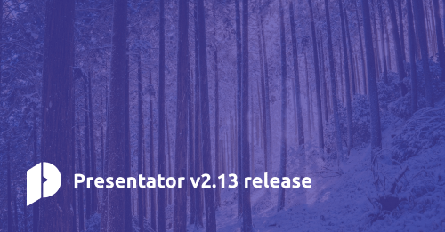 presentatorio's tweet photo. v2.13.0 Release - https://t.co/RoItmXEdSW https://t.co/lCBffTofBw