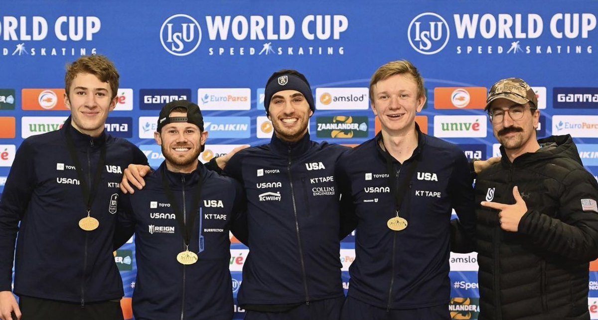 Proud of my boys, proud to coach this team 🇺🇸

Team Pursuit World Record Holders &amp; World Cup Overall Classification Champions.