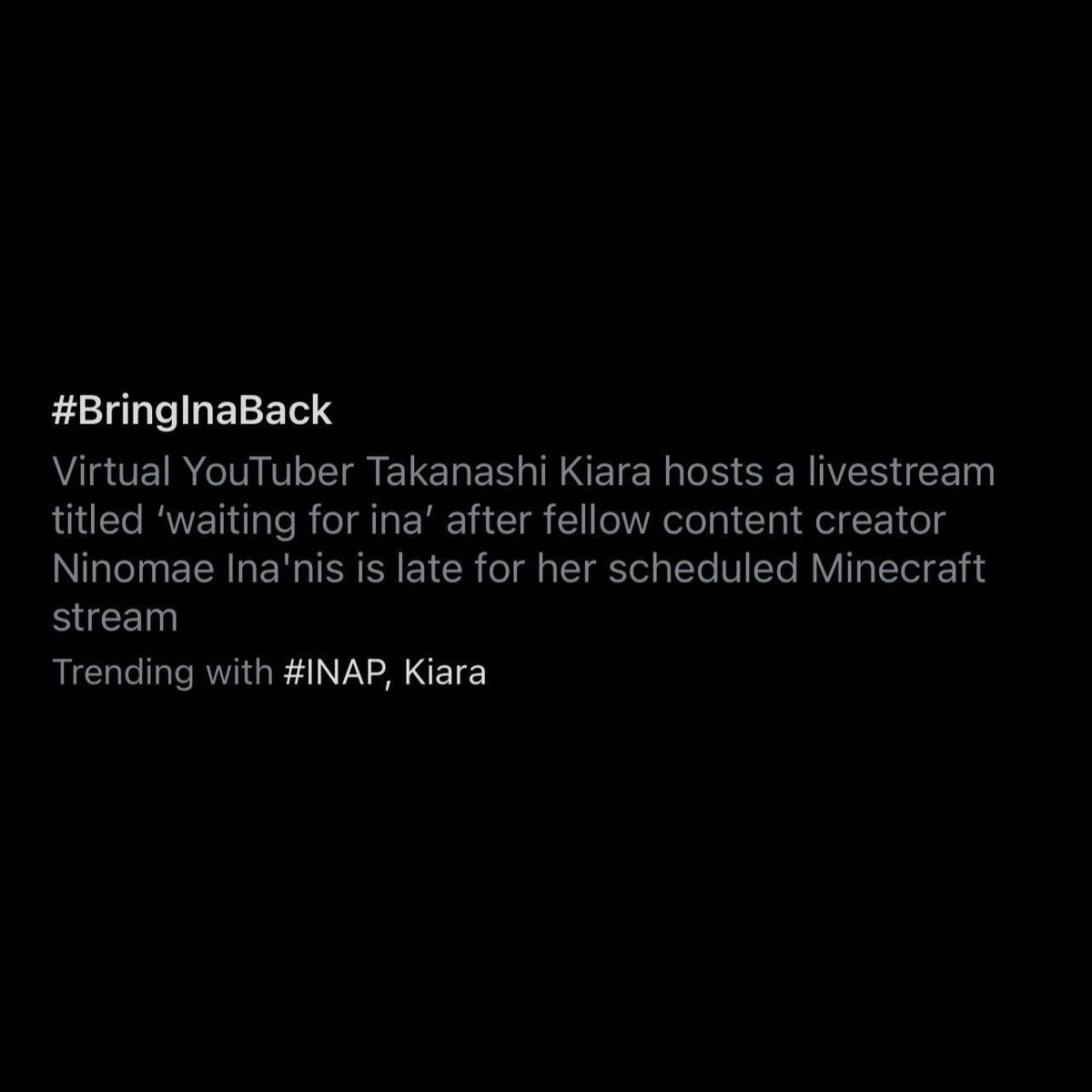 captvalkyries's tweet photo. i’d like to use the word iconic for the #BringInaBack stream 🙏🏼 https://t.co/klCZuFFKgE