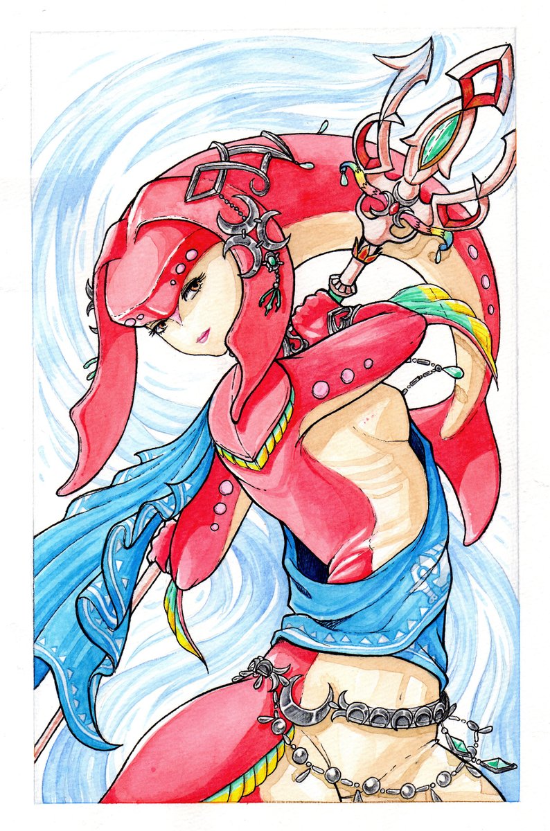 zaranea_draws's tweet photo. There they are #thelegendofzelda #waifu s 
#midna , #mipha , #zelda .
I started this series MONTHS ago XD...I am so slow

#aquarell #watercolour #fanart #tlozart #art #thelegendofzeldaart #miphabotw #botw #breathofthewild #twilightprincess #tlozoot https://t.co/LOxpTKVFQr