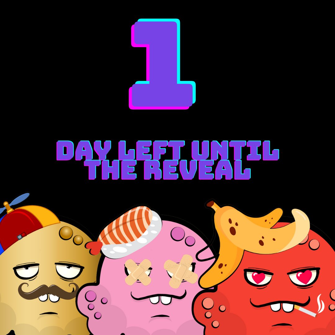 boogernft's tweet photo. 1️⃣ Day Left Until The Reveal👀. Which one will you get??? Let us know down in the comments which booger you want to see tomorrow!!! #nft #nfts #nftart #Giveaways #NFTGiveaways #NFTCommunity #NFTcollections #Crypto #Metaverse https://t.co/47bPfkiZNX