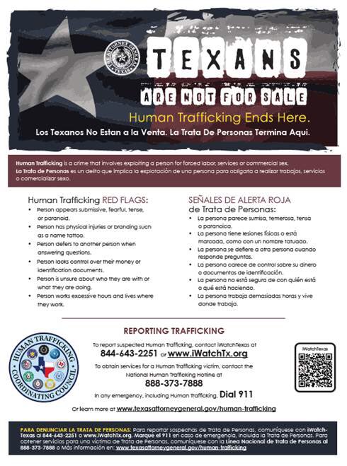 Texas Human Trafficking Coordinating Council tweet media