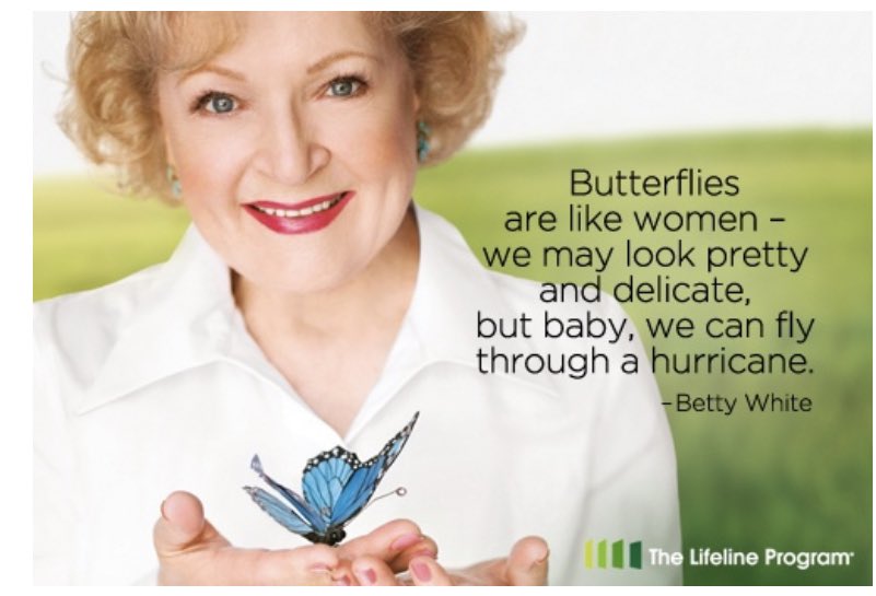 One of my favourite quotes from the one and only Betty White. She will be greatly missed.