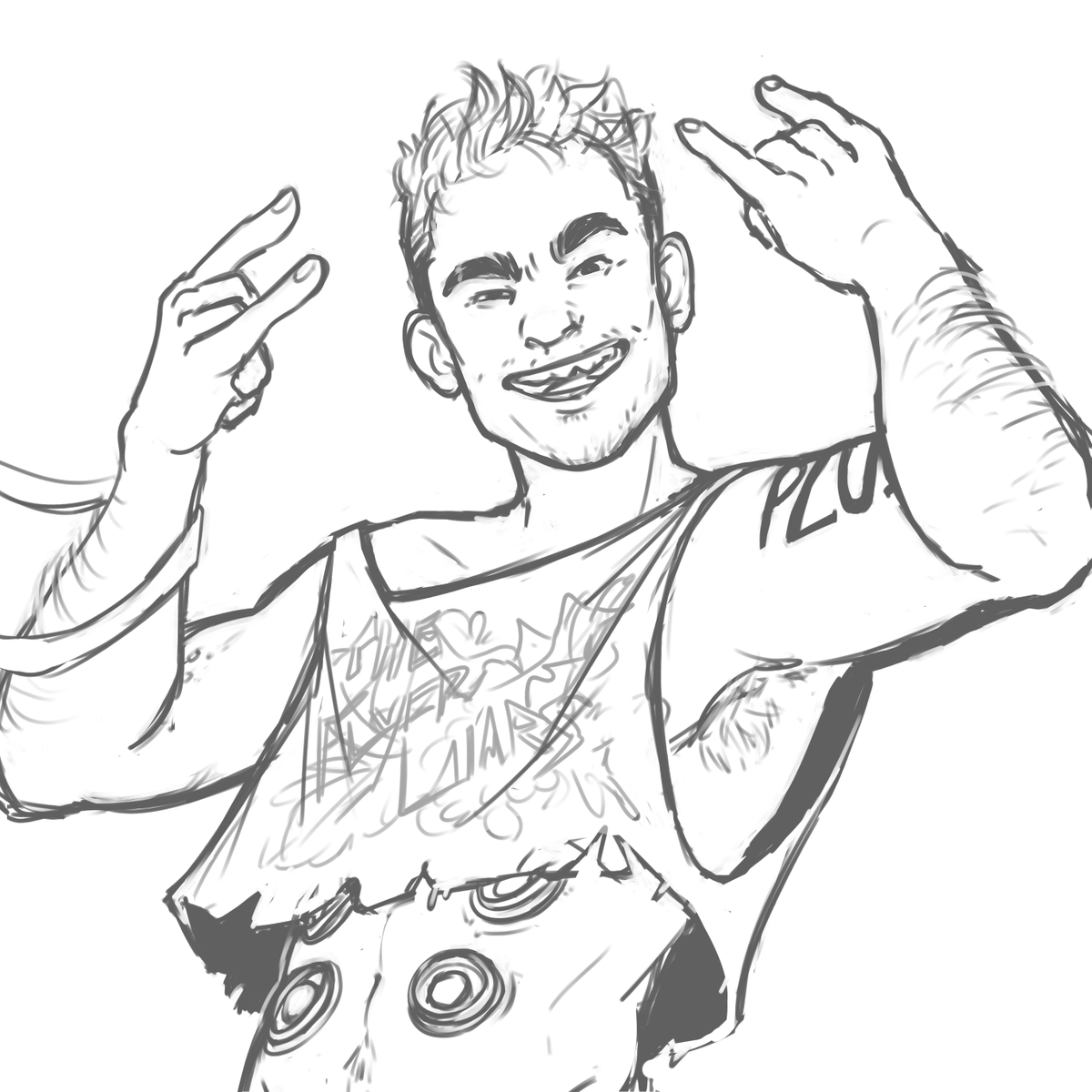 gh0stish's tweet image. happy new year!! heres an octane i doodled last night while waiting for the countdown✨