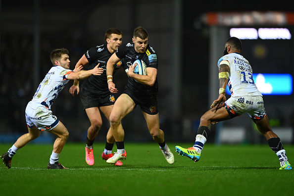 ScrumESPN's tweet photo. En un duelo muy apretado, #Exeter terminó festejando, ya que superó 19 a 13 a #Bristol. Tom #OFlaherty, Jonny #Hill y Stuart #Hogg anotaron los tries de los Chiefs, mientras que Joe #Simmonds aportó dos conversiones.

#MiraloEnStarPlus https://t.co/lxdBvYyPsb