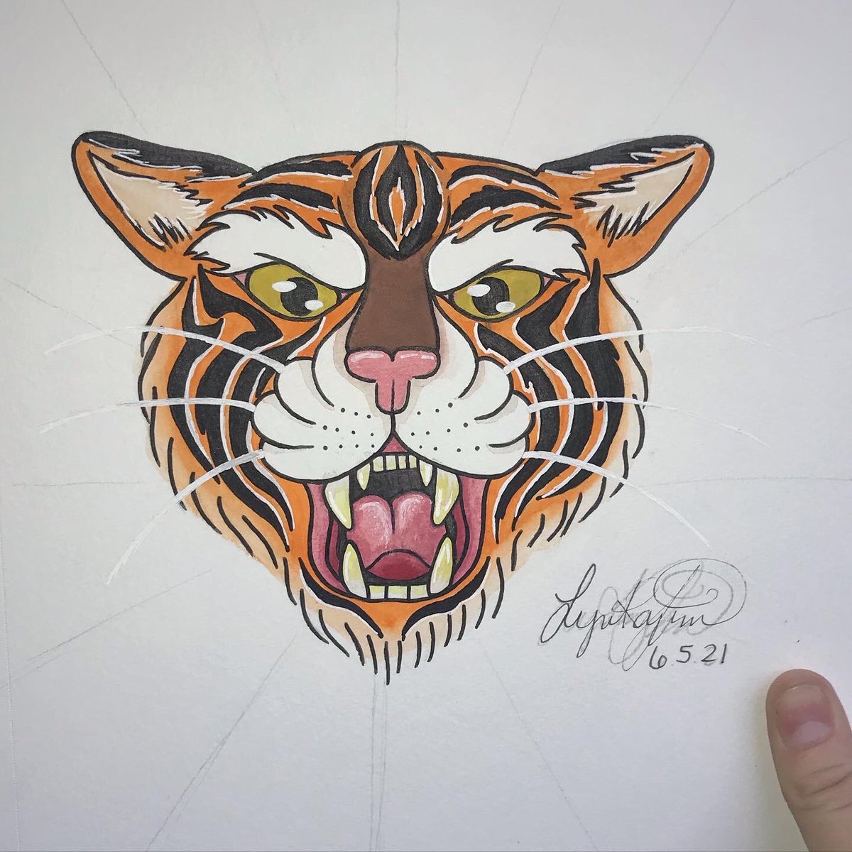lyricknicoleart's tweet photo. I heard it was the year of the tiger 🐯 https://t.co/WstuSam0pB