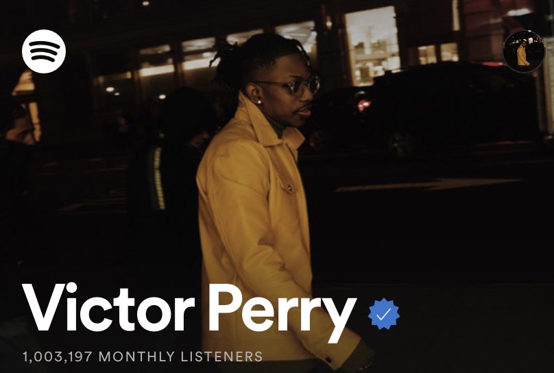 Can’t believe I have 1 million monthly listeners on <a href="/Spotify/">Spotify</a>. 🤯🖤