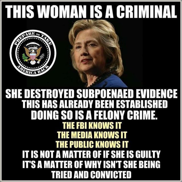TamiP111's tweet image. #LockHerUp #Criminal #NOTANYBODYSPRESIDENT #POS