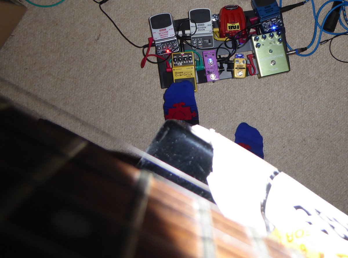 MrAdInfinitum's tweet photo. If you'd like to recreate the guitar "tone" in that work in progress track you will need... #guitar #pedalboard #fuzz #octofuzz #fender #cheapguitar #behringer https://t.co/o7dJaQsIwT