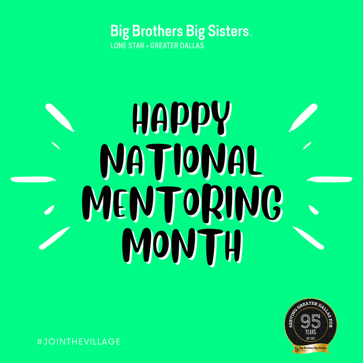 BBBSGREATERDAL's tweet photo. It's #NationalMentoringMonth and we cannot wait to see what 2022 has in store for our Bigs and Littles. This month will be a reflection on the thousands of lives changed through Bigs' selfless volunteering of their time to positively impact the future generation.

#JoinTheVillage https://t.co/SmL8RjVDDZ