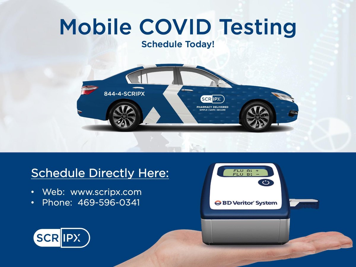 scripxrx's tweet image. Now offering in-person COVID testing as well as mobile testing.
Please let us know how we can help!!
Schedule your appointment directly from our website.
#CovidTesting #OmicronVariant #COVID19 #Dallas #Pfizer #boosted
