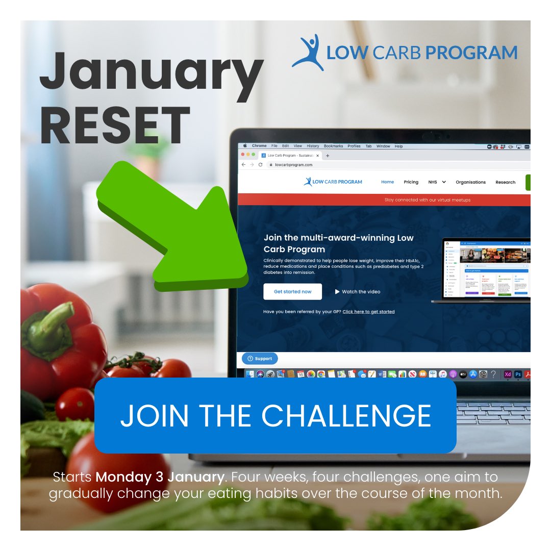 LowCarbProgram's tweet photo. New Year means it is time to reset. 🔁 From Monday we begin a new challenge - four weeks, four challenges, one aim to gradually change your eating habits over the course of the month. 🥑 Join now: https://t.co/rTSfqncXO3

#januaryreset #resetchallenge #januarychallenge https://t.co/KaUl9VQUY0