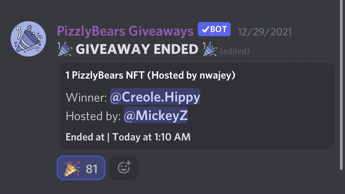 randomcryptoer's tweet image. 81 people entered our giveaway 🎉
Our winner was announced this morning -
@creolehippy 🔥🐻
We will be sending u a NFT from @notyohomie’s collection