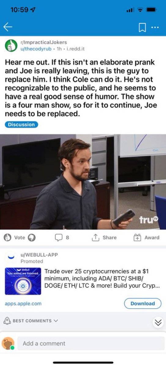 Itstravis8's tweet photo. Hey @truTVjokers what are you waiting for!? Make the call and make it happen! This guy is hilarious when he makes his appearances!

#impractiCOLEjoker https://t.co/ZlBtUJEfdy