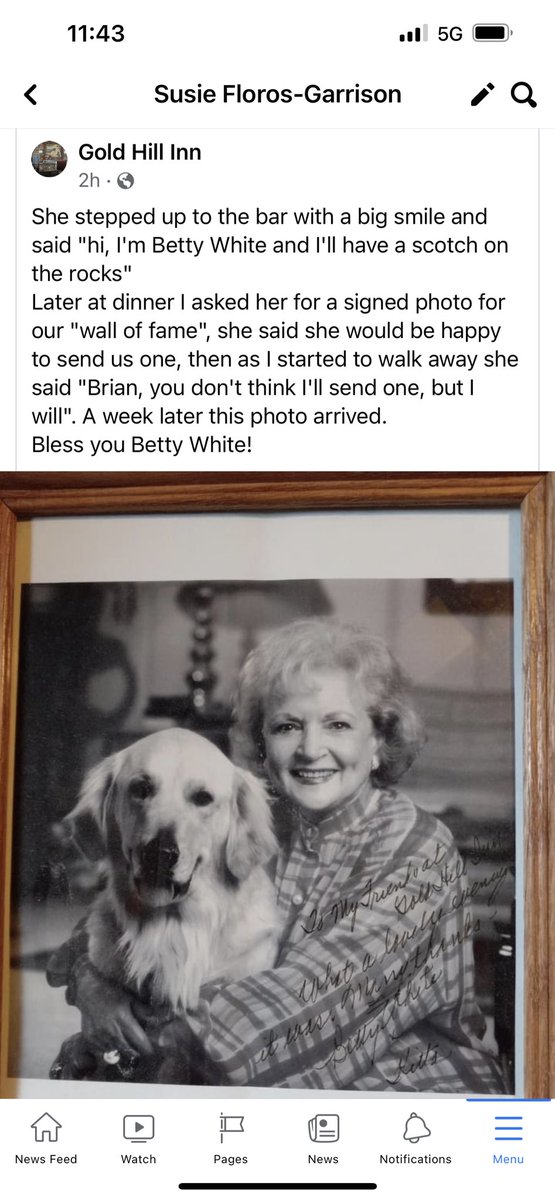 Love this story. 🌹❤️ #BettyWhite  <a href="/goldhillinn/">Gold Hill Inn</a>