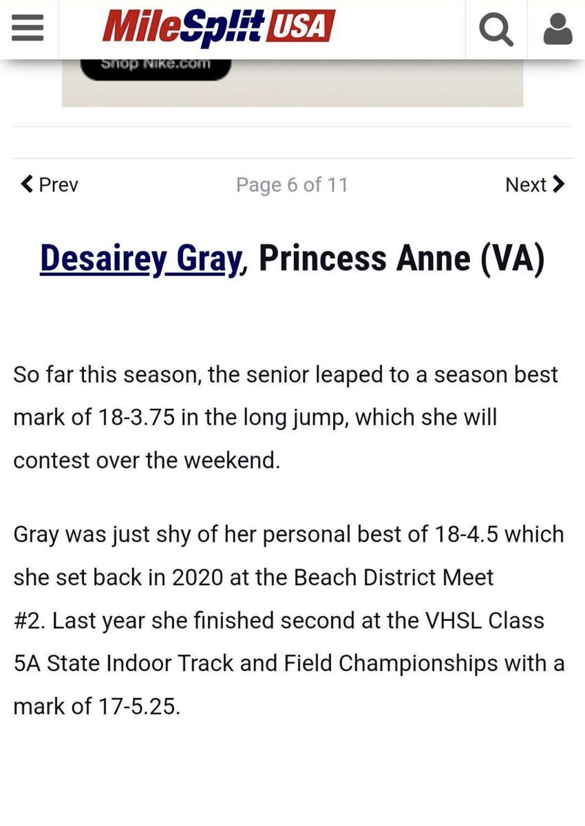 JBrumage2's tweet photo. Colleges, please don’t be late to this party. Class of ‘22 Jumper/sprinter @Thatgiirl_des is heating up. Would love to have a conversation with you. You won’t regret it. https://t.co/Yk82EbSdWM