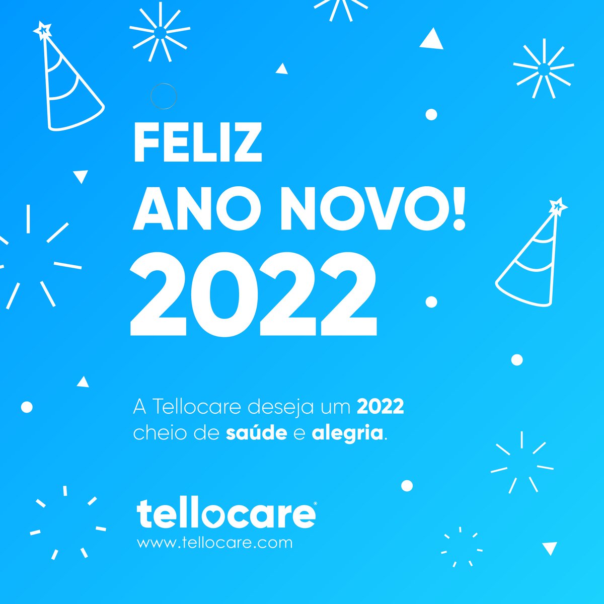 tellocare's tweet photo. Desejamos a todos umas boas entradas em 2022. Obrigado pela dedicação e pelo empenho em tornar a Tellocare numa referência da telemedicina em Portugal.  🎉 #tellocare #anonovo #2022 #teleconsultas #telemedicina https://t.co/fyiQFLlWoQ