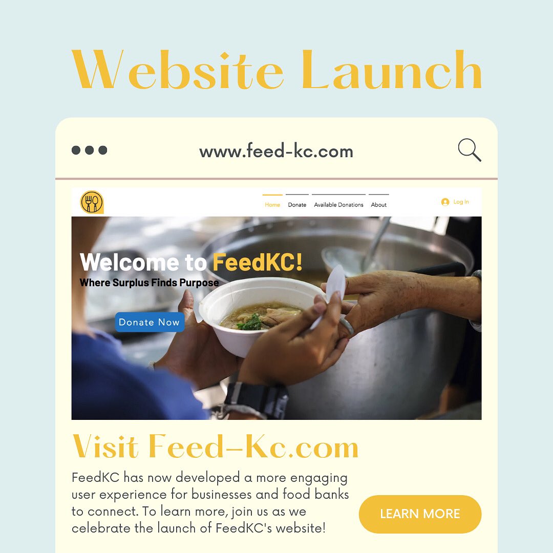 FeedKC's tweet image. FeedKC team happily presents feed-kc.com on this fantastic day! 🥳

There is now a more efficient way of connecting food banks:

Instead of doing manual recoveries like we did in the past with our partners, businesses now can donate their excess food using our website