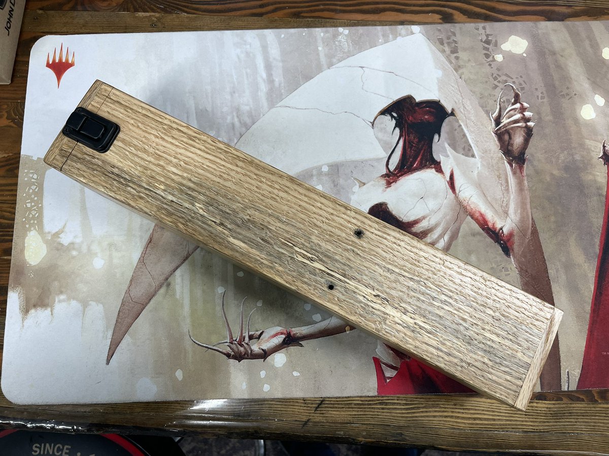 infecthall's tweet photo. I’ve been holding onto this for a while, but let’s do a #giveaway! 

If you wanna win this reclaimed oak playmat box here’s what you gotta do:
🔁 retweet
🤗 follow 
And that’s it! 

If we can get to 1000 followers, I’ll throw in a play mat to fill it! https://t.co/iC75wn6jiL