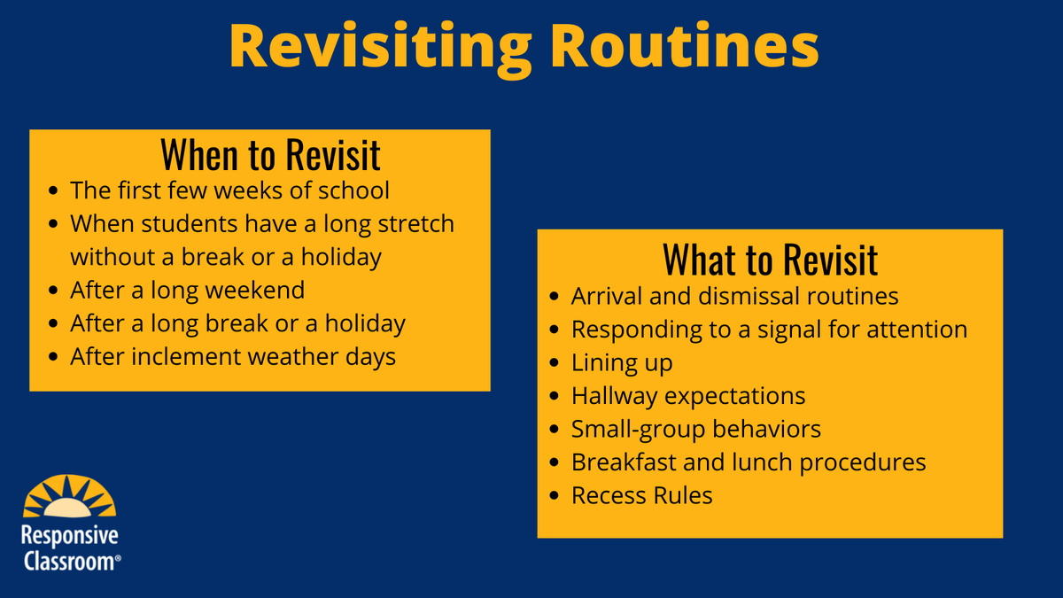 Reestablishing and reteaching routines after winter break can help anchor students as they learn and grow. Here is a list of routines and procedures that may need review when students return to school.