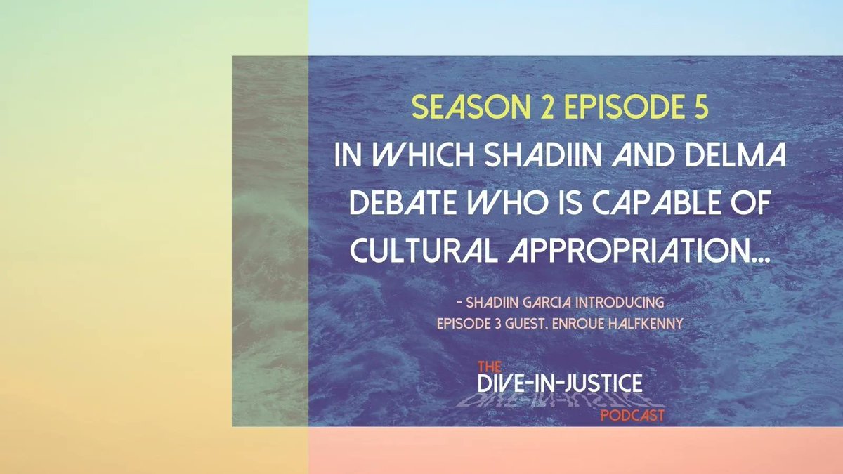 DiveInJustice's tweet photo. Happy new year! Season 2 Episode 5 is up in which Delma and Shadiin debate who is capable of cultural appropriation. Find us on the @wholecommunities website: https://t.co/98YwQbkLx0 #DiveInJustice feat. @HarlemGirl59 @weact4ej https://t.co/wVcXcj2Gta