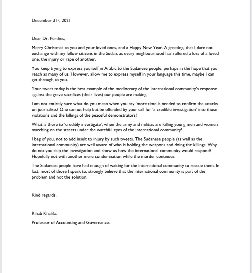SudaneseTc's tweet photo. An open letter to Dr. Volker Perthes 
Special Representative of the UN secretary General (SRSG) for Sudan; Ex-Director (2005-2005) German Institute for Int’l &amp; Security Affairs (SWP), Berlin https://t.co/KHtUgYip9n