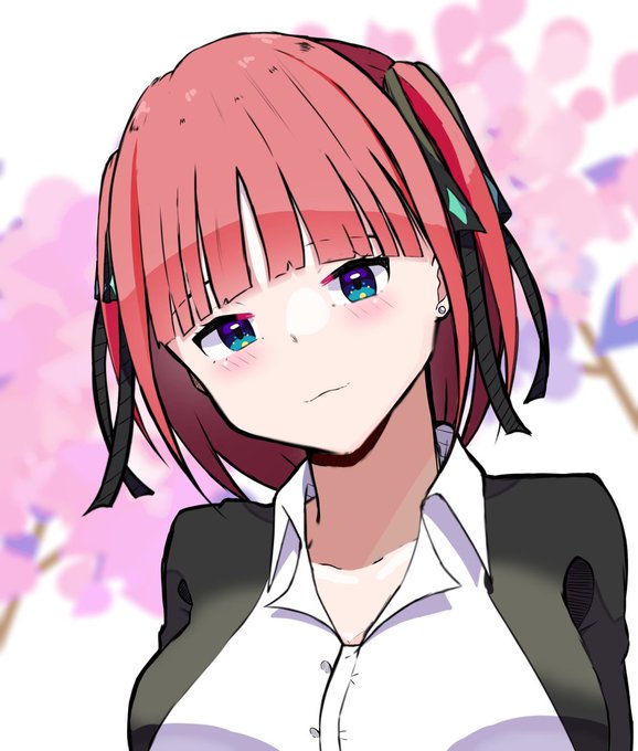 k2さんがTwitterに投稿した中野二乃(五等分の花嫁)のイラスト。