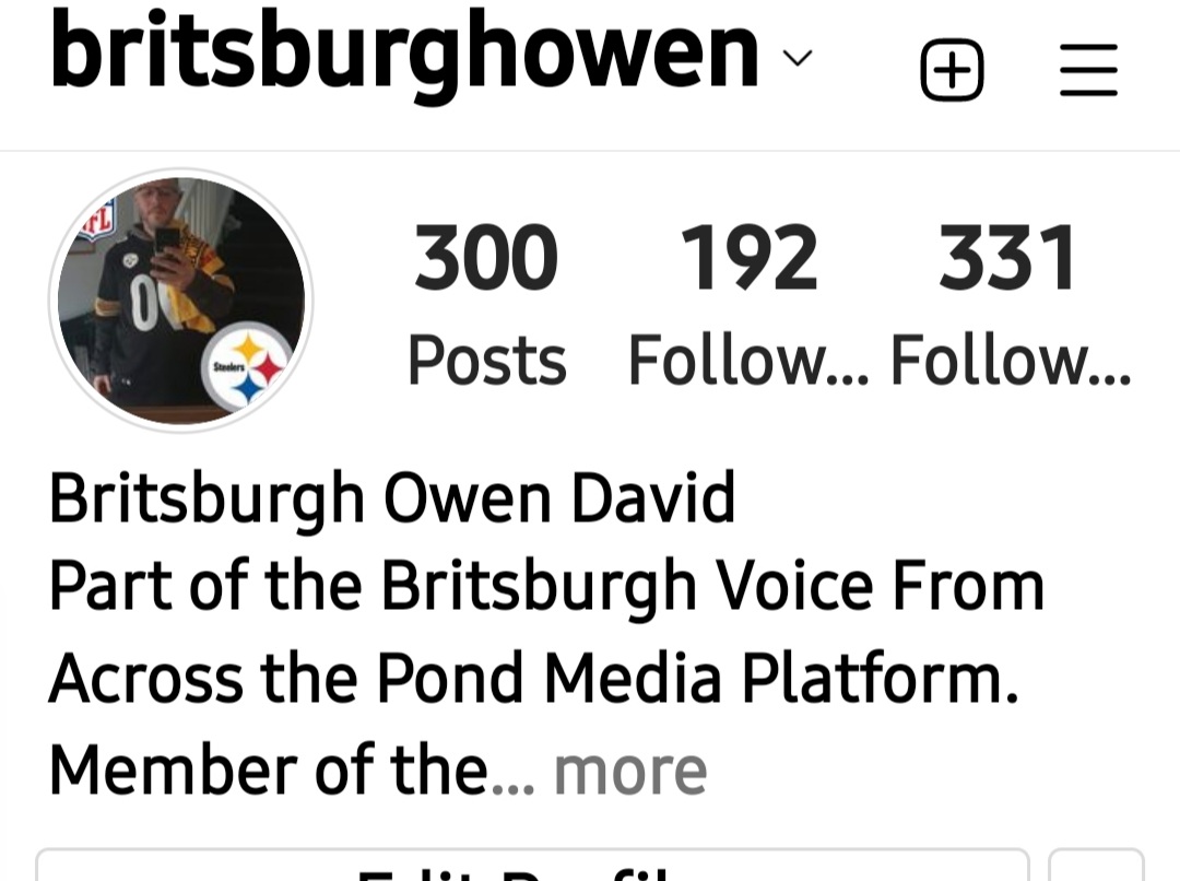 BritsburghOwen's tweet photo. If you're on #Instagram please help
Nearly at 200. Come on #steelersnation help me get there please. My #PittsburghSteelers media platform is growing with your help. Thank u. #steelers4life #NFL #pennsylvania #herewego #miketomlin #blackandgold #steelersforlife #Britsburgh https://t.co/XAZElFEd16