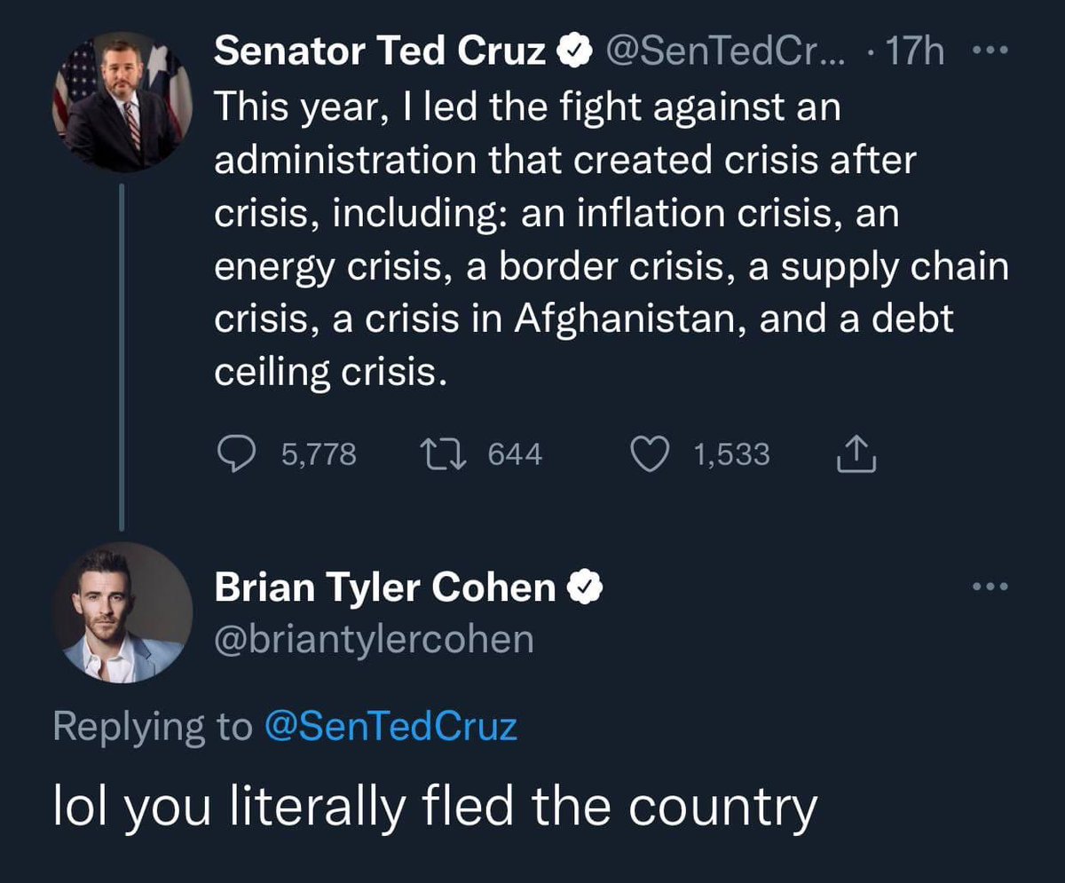 Lead, Ted? Is that what you call what you do? Why don’t you lead your head out of Donnie’s arse?