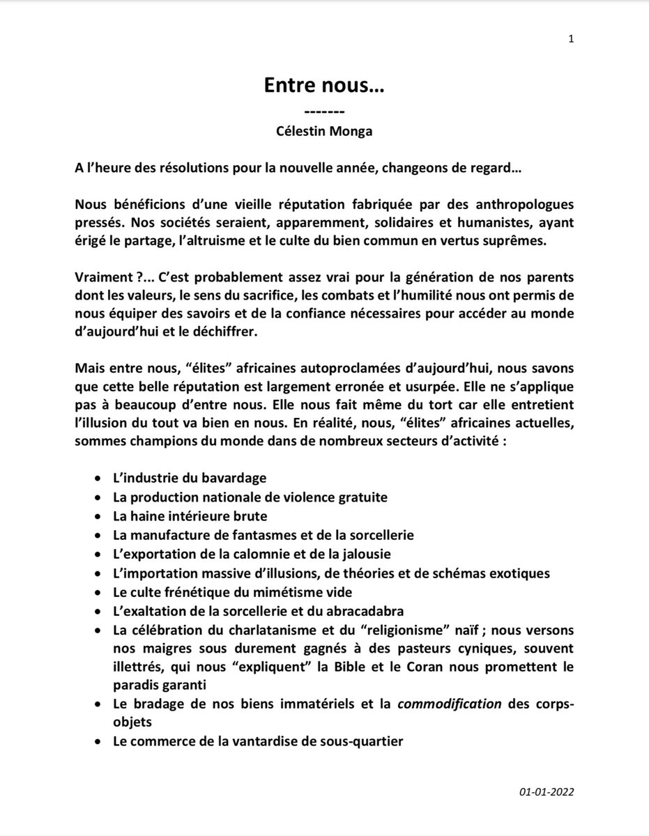 Célestin Monga tweet media