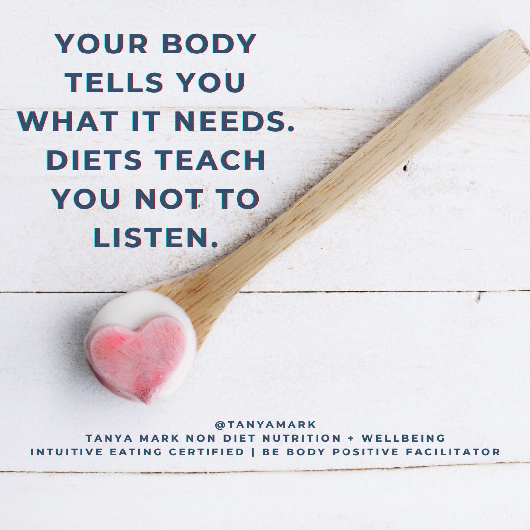 Your body tells you what it needs. Diets teach you not to listen. #intuitiveeating